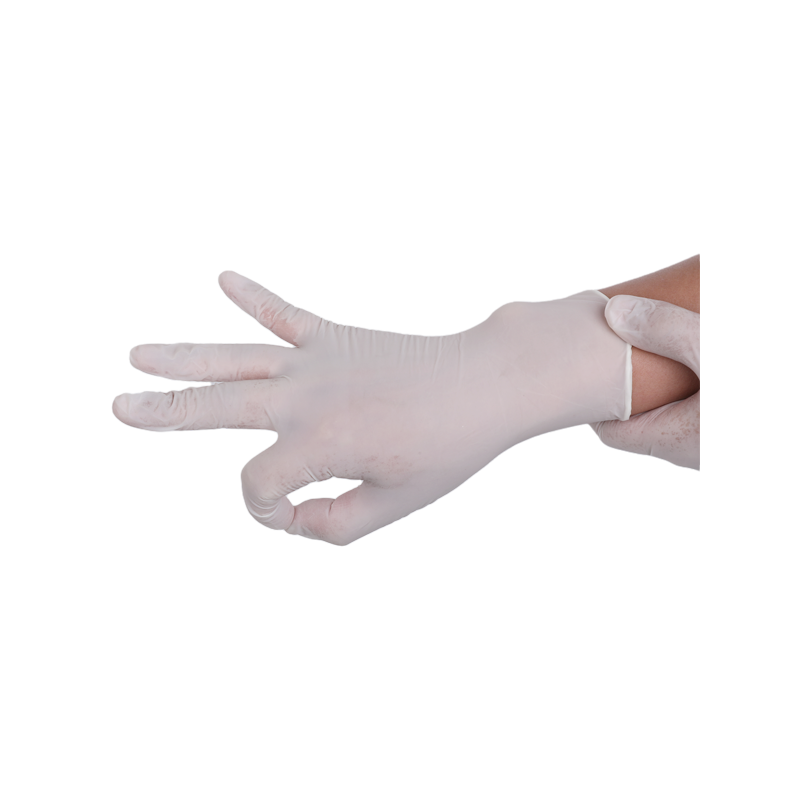 Disposable White Nitrile Glove